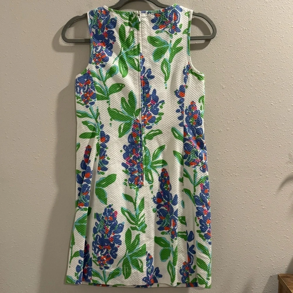 Lilly Pulitzer Women’s 0 Blue Floral Ricci Shift Dress Coastal Resort Preppy